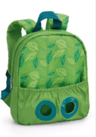 Nici Hátizsák kivehető nyuszi plüssfigurával - Zöld 21 x 26 cm