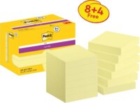 3M Post-it Super Sticky 47,6x47,6mm Öntapadó jegyzettömb - Kanári sárga (12x 90 lap/tömb)