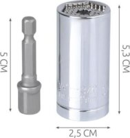 Bigstren 4296 Univerzális dugókulcs + fúrófej csatlakozó (7-19mm)
