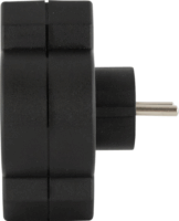 REV 0020070512 Túlfeszültség védő elosztó 3 aljzatos - Fekete