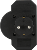 REV 0020070512 Túlfeszültség védő elosztó 3 aljzatos - Fekete