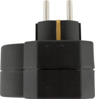 REV 0020070512 Túlfeszültség védő elosztó 3 aljzatos - Fekete