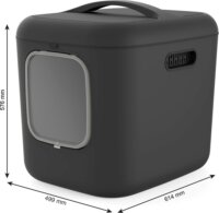 Rotho Biala XL Macska alomdoboz 61 x 50 x 58 cm - Antracit