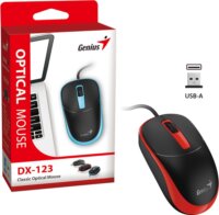 Genius DX-123 Vezetékes egér - Piros/Fekete
