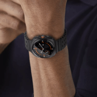 Mybandz 65035 Waves Samsung Galaxy Watch Ultra Szilikon Okosóra szíj 20mm - Fekete