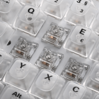 Sharkoon Crystal Shark Wireless / Vezetékes Mechanikus Gaming Billentyűzet Német - Fehér