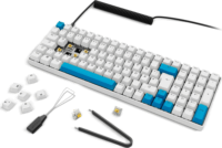 Sharkoon Skiller SGK50 S2 Vezetékes Mechanikus Gaming Billentyűzet (G Pro Yellow Switch) Német - Fehér / Kék