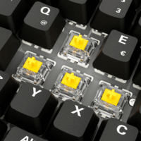 Sharkoon Skiller SGK50 S2 Vezetékes Mechanikus Gaming Billentyűzet (G Pro Yellow Switch) Német - Fekete