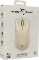 White Shark Graphene Vezetékes Gaming Egér - Bézs