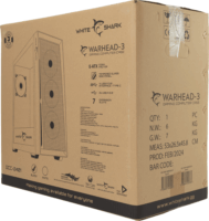 White Shark Warhead 3/B Midi Torony Számítógépház + 4db 120mm ventilátor - Fekete