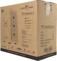White Shark Warhead 3/B Midi Torony Számítógépház + 4db 120mm ventilátor - Fehér