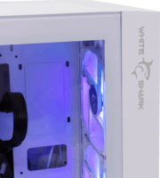 White Shark Warhead 3/B Midi Torony Számítógépház + 4db 120mm ventilátor - Fehér