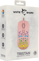 White Shark GM-9004 Tristan RGB USB Egér - Rózsaszín
