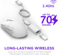NZXT Lift Elite Wireless Gaming Egér - Fehér