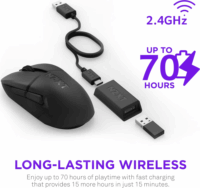 NZXT Lift Elite Wireless Gaming Egér - Fekete