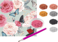 Pillangó mintás Gyémántszemes kirakó - 30 x 30 cm