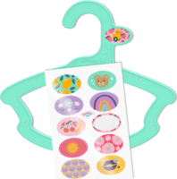 ZAPF Creation BABY born® Vidám színes baba ruha akasztó matricával - Többszínű