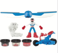 Hasbro Play-Doh Amerika kapitány Moto-Slicer motorral gyurmaszett 85g