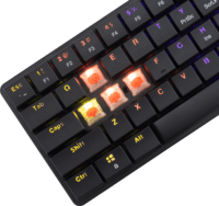 White Shark Nagamaki TKL Red Switches Vezetékes Mechanikus Gaming Billentyűzet ENG - Fekete (US)