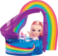 MGA Entertainment Rainbow High Little - Pool Day játékszett Blush babával