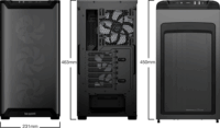 be quiet! PURE BASE 501 LX Midi Torony Számítógépház + 3db 120mm, 1db 140mm ventilátor - Fekete