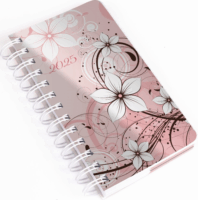 Realsystem 2025 SP5 8721-53 Napi beosztású spirálos zsebnaptár - Virágok