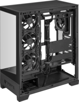 Asus A31 Plus TG ARGB Midi Torony Számítógépház + 4db 120mm ARGB ventilátor - Fekete