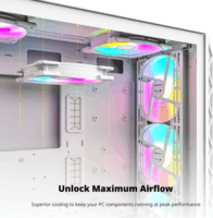 Montech HP140 140mm ARGB PWM Rendszerhűtő ventilátor 3db - Fehér