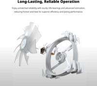 Montech HP140 140mm ARGB PWM Rendszerhűtő ventilátor - Fehér