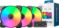 Montech HP140 140mm ARGB PWM Rendszerhűtő ventilátor 3db - Fekete