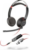 HP Poly Blackwire 5220 USB-C Call Center Sztereó Headset - Fekete