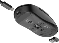 Fury Tanto T4 Bluetooth + RF Wireless Gaming Egér - Fekete