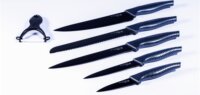 Iris KT-250-B Rozsdamentes acél késkészlet 5 darabos - Fekete