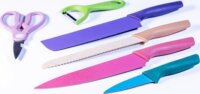 Iris KT-242 RAINBOW Rozsdamentes acél késkészlet 6 darabos - Többszínű