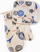 IRIS CT-37 17X26 cm és 17X17 cm Edényfogó Szett - Mintás