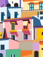 Ravensburger CreArt Színes házak számfestő készlet