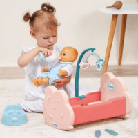 Écoiffier Vidám színes játék babaágy kiegészítőkkel