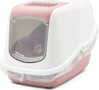 Savic Nestor Fedett macska alomdoboz 80L - Fehér/Rózsaszín