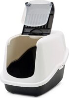 Savic Nestor Fedett macska alomdoboz 80L - Fehér/Fekete