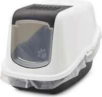 Savic Nestor Fedett macska alomdoboz 80L - Fehér/Fekete