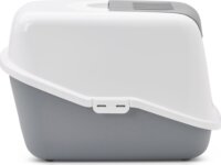 Savic Nestor Fedett macska alomdoboz 80L - Fehér/Szürke