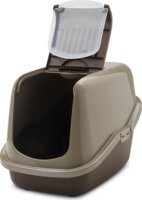 Savic Nestor Fedett macska alomdoboz 80L - Szürke/Barna