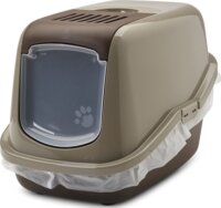 Savic Nestor Fedett macska alomdoboz 80L - Szürke/Barna