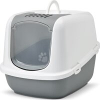 Savic Nestor Jumbo Fedett macska alomdoboz 145L - Fehér/Szürke