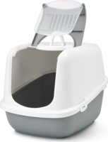 Savic Nestor Jumbo Fedett macska alomdoboz 145L - Fehér/Szürke