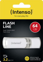 Intenso Flash Line USB-C 3.2 64GB Pendrive - Fehér