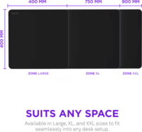 NZXT Zone XL Egérpad 750 x 400mm - Fekete