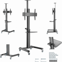 Gembird TVS-70T-02 37"-70" LCD TV / Monitor gurulós padló tartó állvány - Fekete