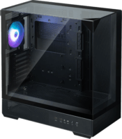 Zalman P40 Prism Midi Torony Számítógépház + 1db 120mm ARGB ventilátor - Fekete