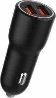 Gembird TA-UC-A2QC36 2xUSB-A Autós Gyorstöltő 36W - Fekete